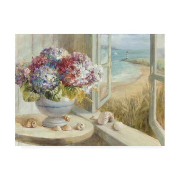 Trademark Fine Art Danhui Nai 'Coastal Hydrangea' Canvas Art, 24x32 WAP10860-C2432GG